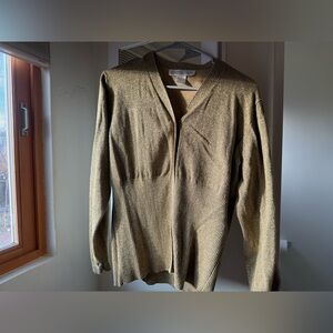 Preston & York Shimmering Gold Cardigan